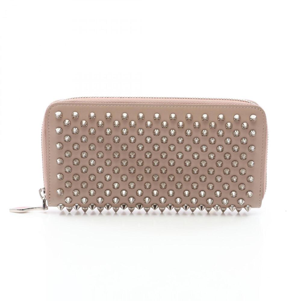 Christian Louboutin PANETTONE Spike Stud Round Long Wallet, Leather, Women's,...